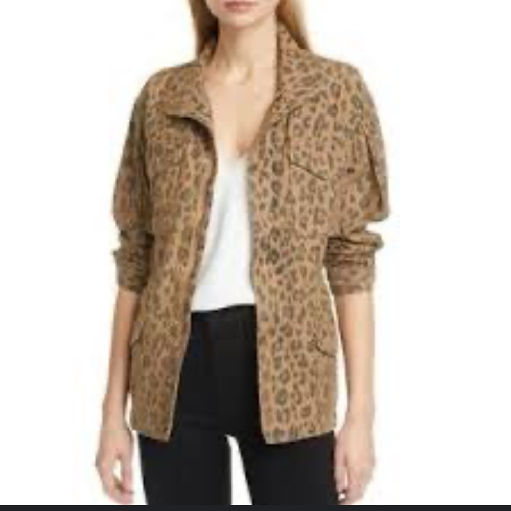 Rachel Roy Animal Print Demin Material Jacket